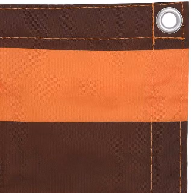 Berkfield Home Modern Balcony Screen in Orange and Brown Oxford Fabric, W: 75 cm, H: 600 cm – 1