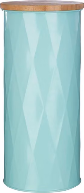 Orsina Geometric Airtight and Leakproof Metal Storage Canister in Turquoise Green