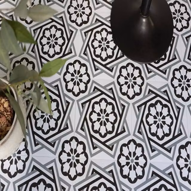 Floor Pops Dakotas Moroccan Style Self Adhesive Vinyl Floor Tiles, Multicolour, Pack of 10 (0.93sqm), W/D/H: 30.48 x 30.48 x 0 cm – 1