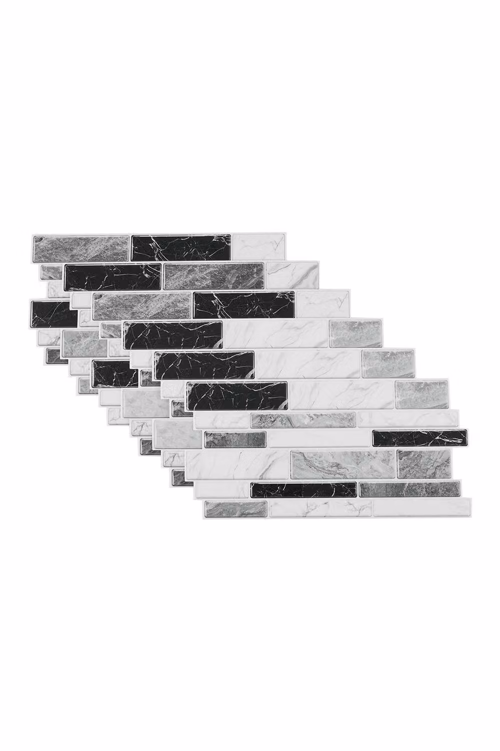 Living and Home 20Pcs Marble Effect Mosaic Wall Sticker Splashback Tile in Multicolour – 2