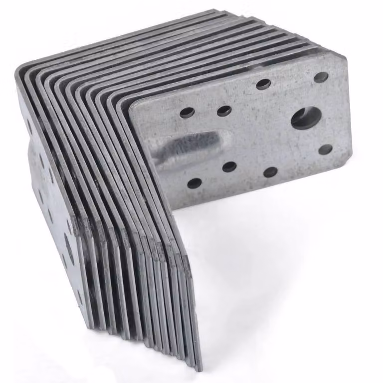 FLAVORA 12-Piece Galvanised Steel Corner Angle Brackets in Silver
