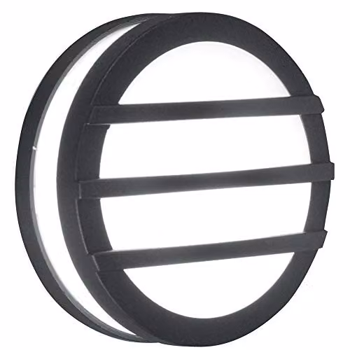 Loops Grey IP54 Outdoor LED Wall Light with GX53 9W Bulb – 1