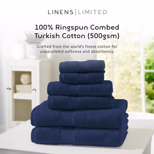 Linens Limited Turkish Cotton Face Cloth in Blue – 2