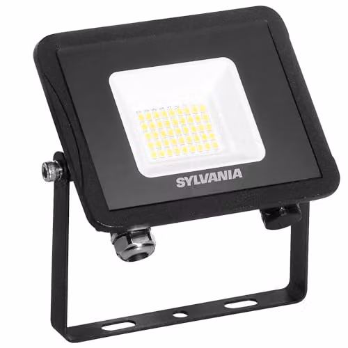 SYLVANIA SylFlood 26W LED Outdoor Floodlight, 3000 Lumens, IP65 Security Light in Black