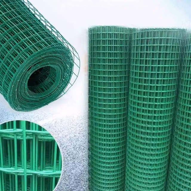 NESTLUNE Green Coated Wire Mesh Garden Chicken Netting, 20m Length, Height: 1.2m, Width: 3m – 1