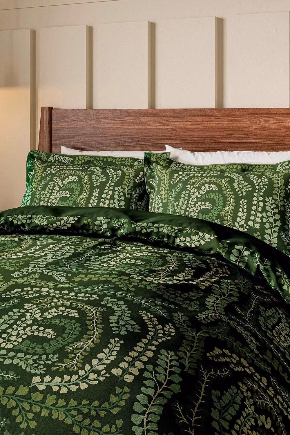 Harlequin Fayola Green Floral Cotton Mako Satin Duvet Cover and Pillowcase Set, W: 180 cm, H: 200 cm – 2