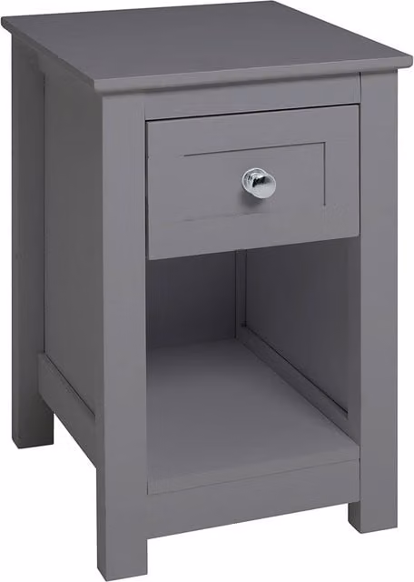 Garden Sanctuary Minimalist Grey MDF Side Table and Nightstand