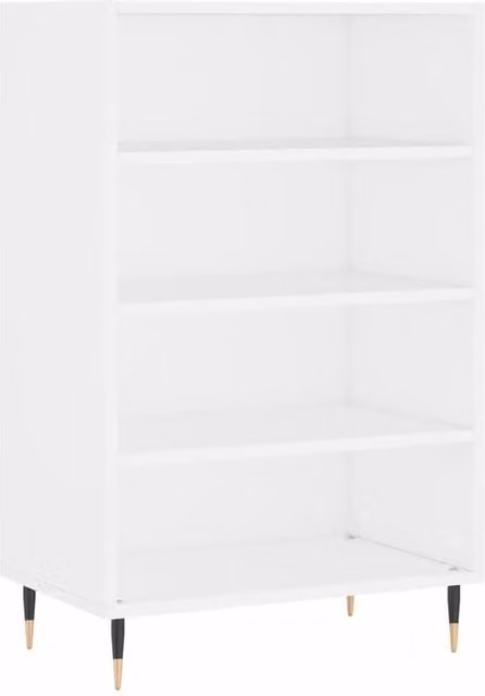 Berkfield Home Modern White Highboard with Internal Shelves, W/D/H: 57 x 35 x 90 cm