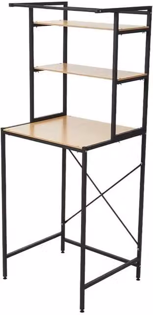 VOGREX Black 3-Tier Over-The-Washer Bathroom Space Saver Rack