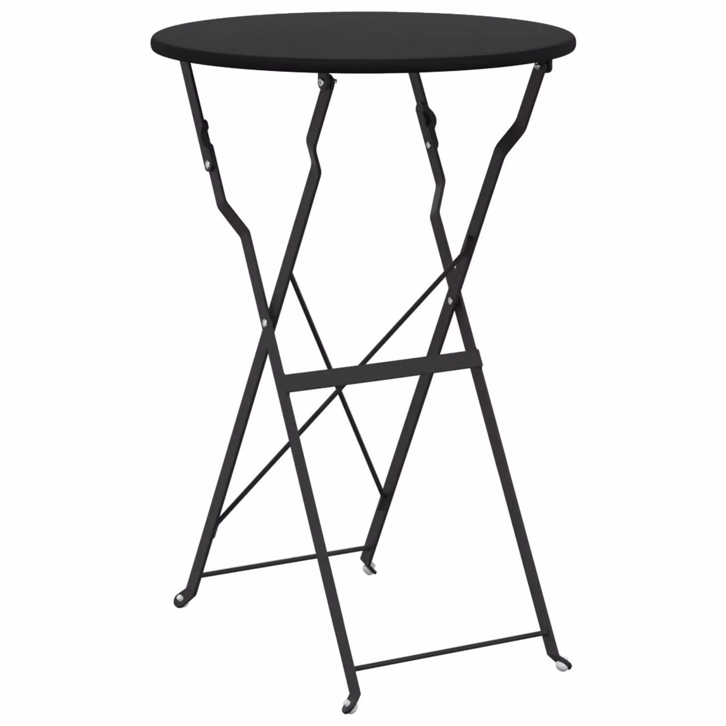 Berkfield Home Folding Bistro Table in Anthracite, Powder-coated Steel, W/D/H: 50 x 50 x 71 cm – 2