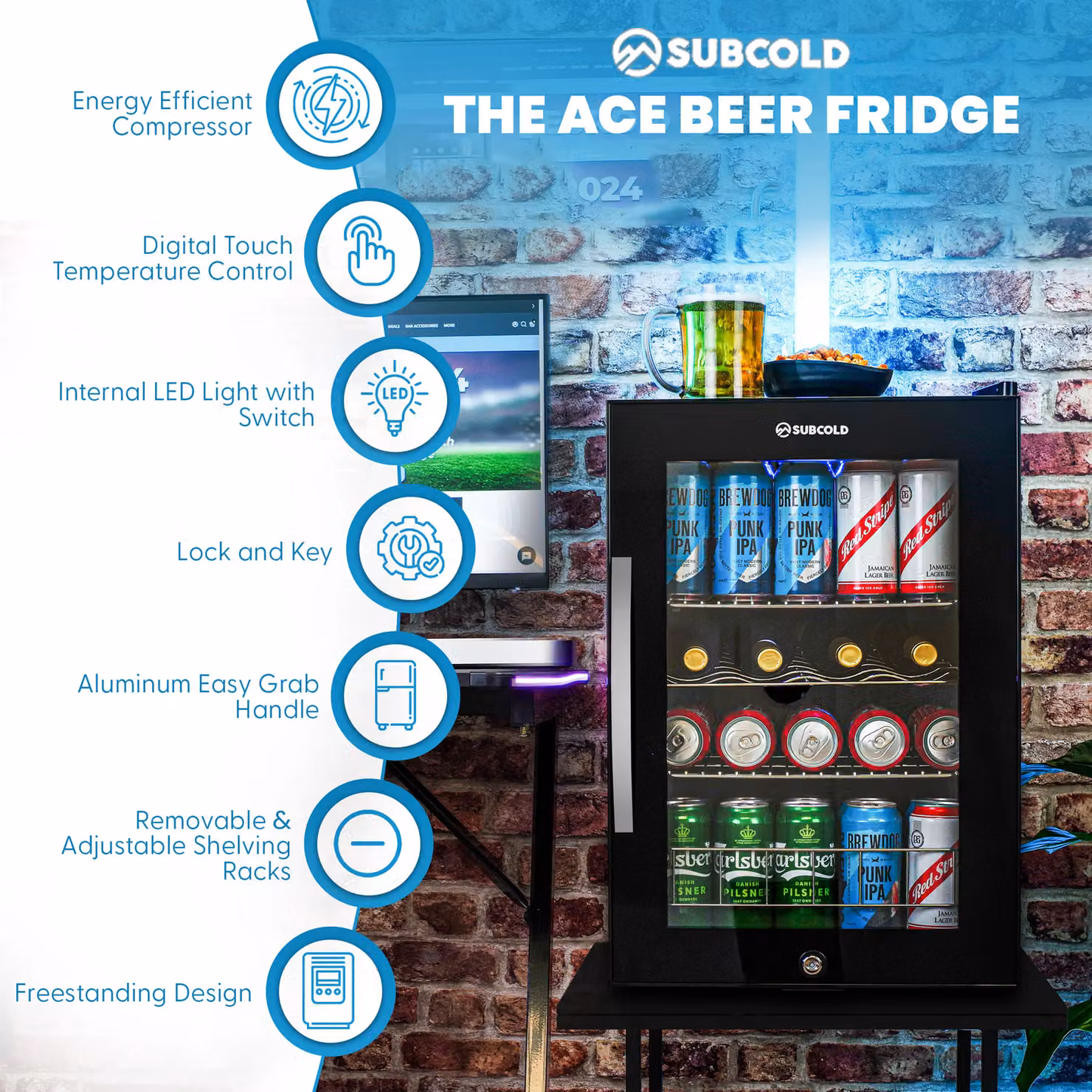 Subcold ACE 65 LED Beer Fridge in Black – 2