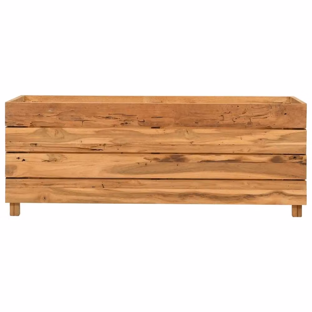 Berkfield Home Raised Bed in Brown Solid Wood and Steel, W/D/H: 100 x 40 x 38 cm – 2
