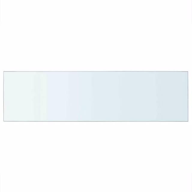 Berkfield Home Wall Mounted Glass Shelves, 2 Pack, Transparent, W: 90 cm, D: 25 cm