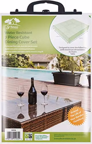 St Helens Home and Garden Water Repellent Green Garden Set Cover for 7 Pieces – 2