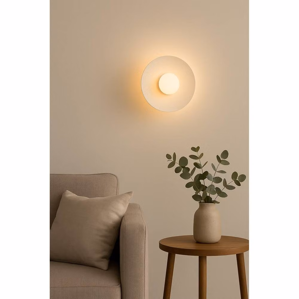 Netlighting Bolton Integrated LED Up and Down Wall Lamp in Beige and White, 2170lm, 3000K Warm White – 2
