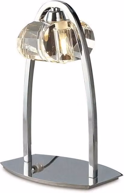 Netlighting Alfa Large Table Lamp with G9 Bulb in Polished Chrome and Silver