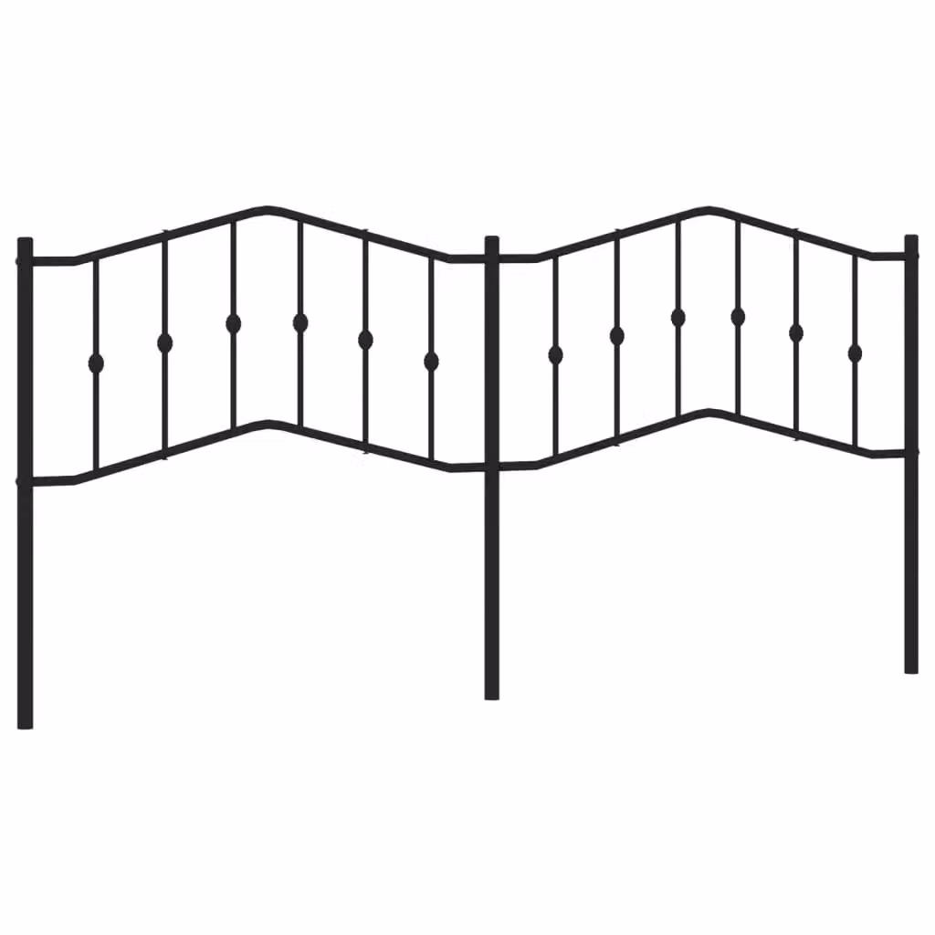 Berkfield Home Classic Metal Headboard in Black, 193 cm – 2