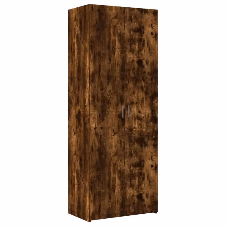 Berkfield Home Smoked Oak Highboard in Brown, W/D/H: 70 x 42.5 x 185 cm