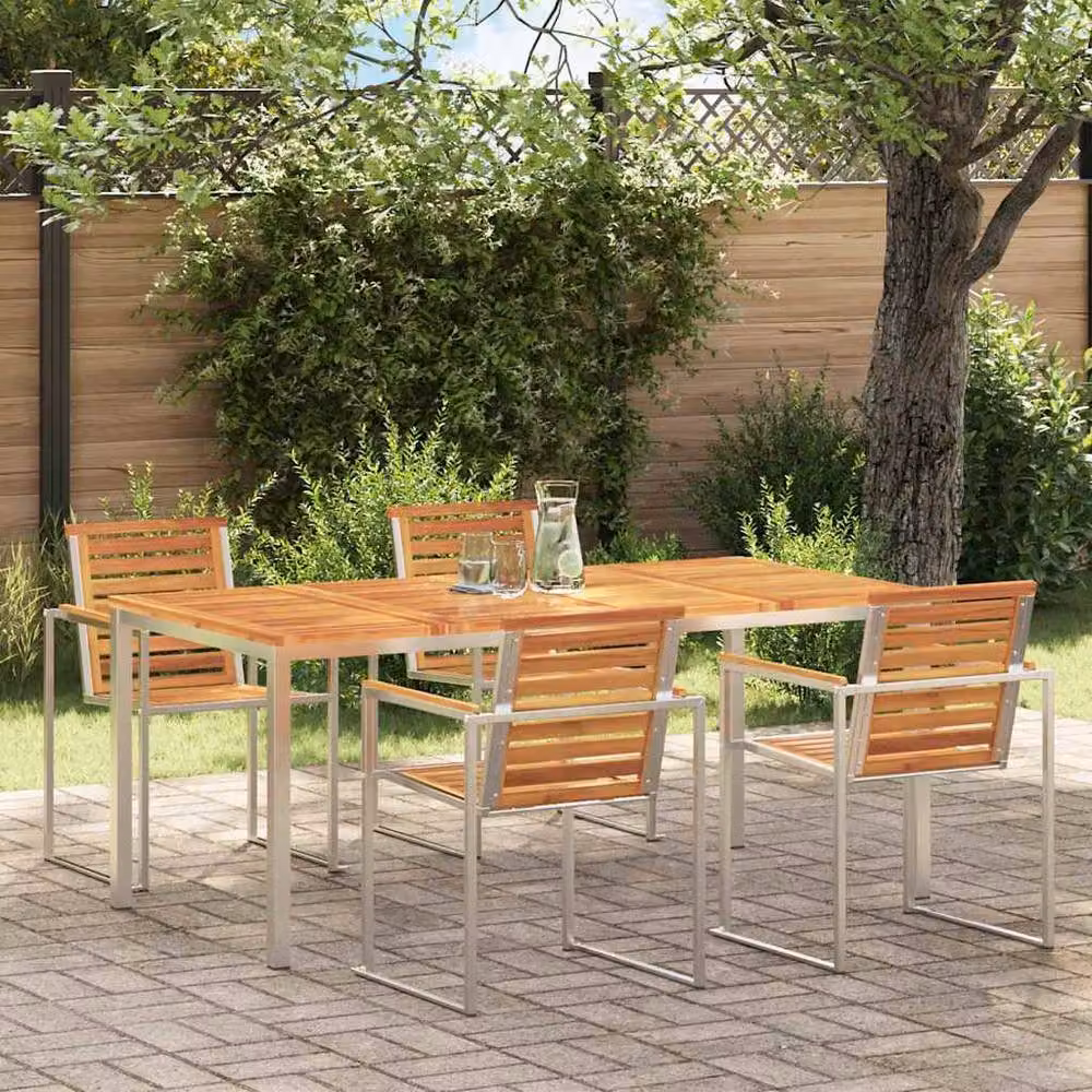 Berkfield Home Extendable Outdoor Dining Table in Brown Acacia Wood, W/D/H: 180 x 90 x 75 cm – 2