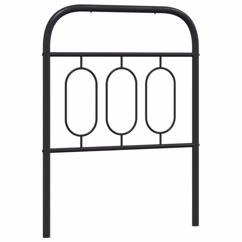 Berkfield Home Classic Metal Headboard in Black, Width: 75 cm – 2