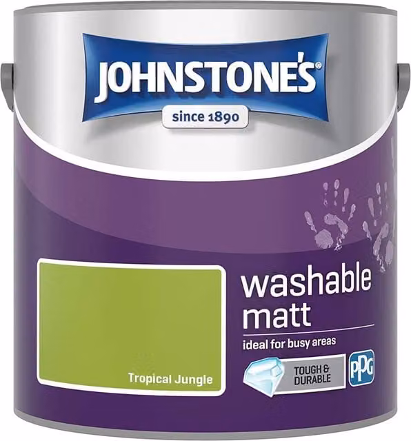 Johnstones Washable Matt Latex Paint in Tropical Jungle Green