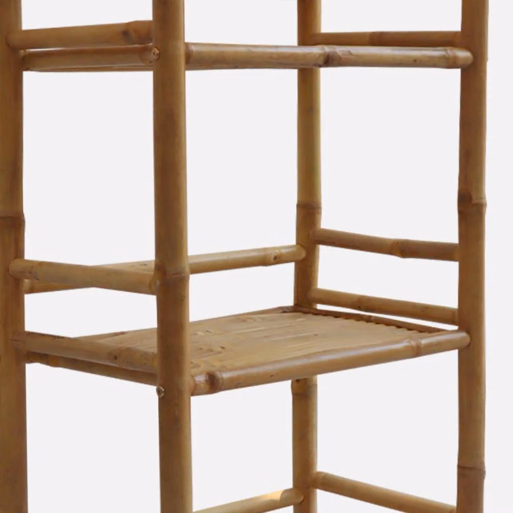 sweeek 4-Level Bamboo Shelf in Light Brown, H 144 x W 54 x D 32 cm – 3
