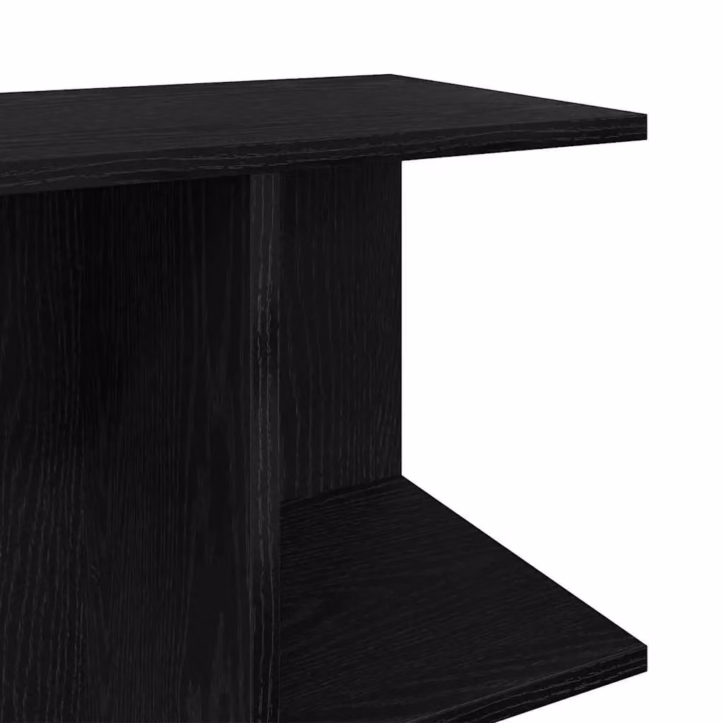 Berkfield Home Set of 2 Black Oak Bedside Tables, W/D/H: 46.5 x 29 x 61 cm – 6