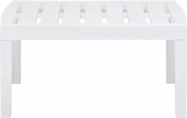 Berkfield Home White Plastic Garden Table, W/D/H: 78 x 55 x 38 cm
