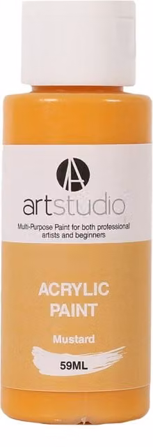 Art Studio Professional Acrylic Paint, Yellow, 9.7 cm