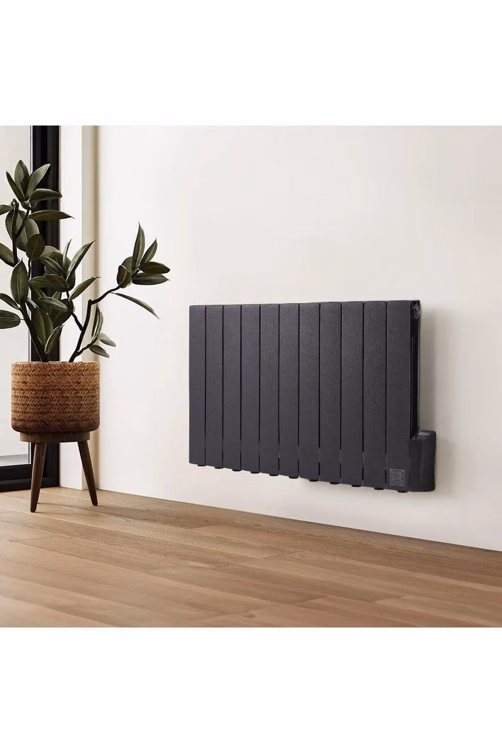 H&O Direct 1800W Electric Oil Filled Radiator Space Heater with LED Screen and Timer in Black – 2