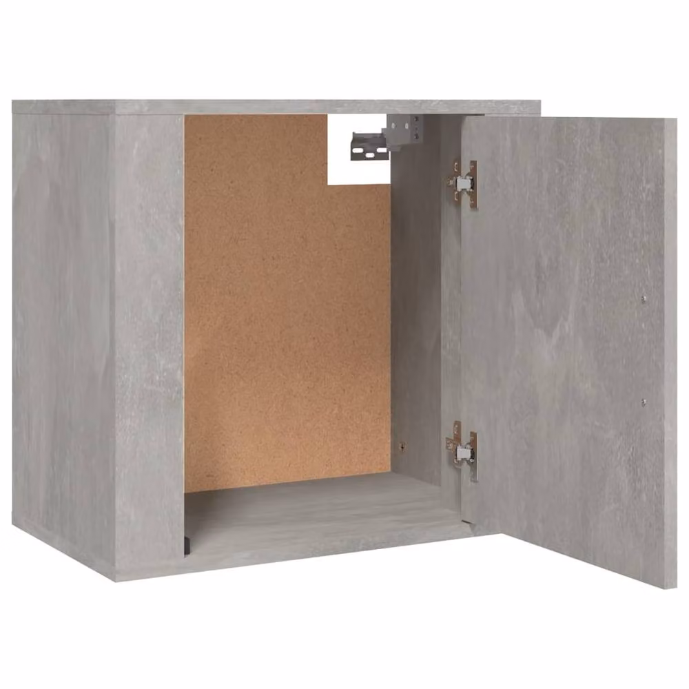 Berkfield Home Elegant Wall-mounted Bedside Cabinet in Concrete Grey, W: 50 cm, D: 30 cm, H: 47 cm – 3