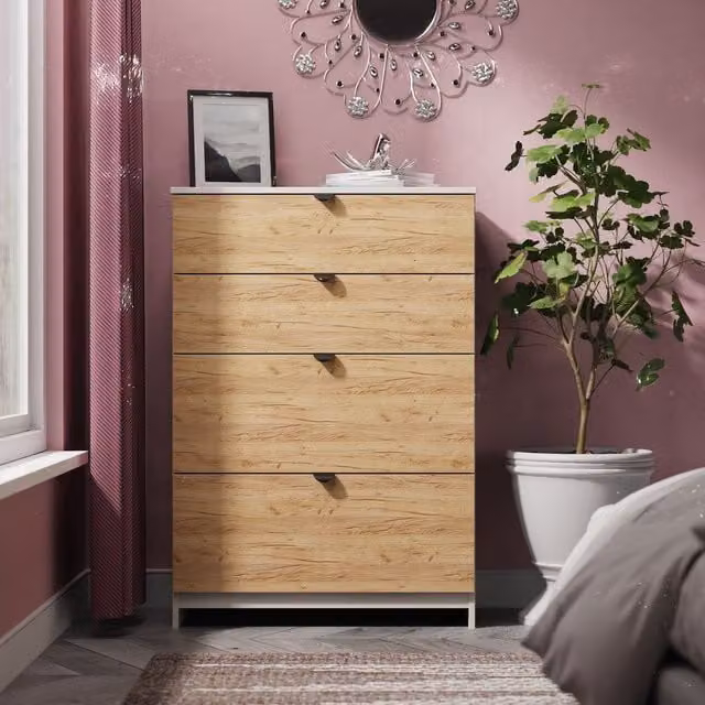 Ready Assembled 2 U Norway 4 Drawer Deep Chest in Beige