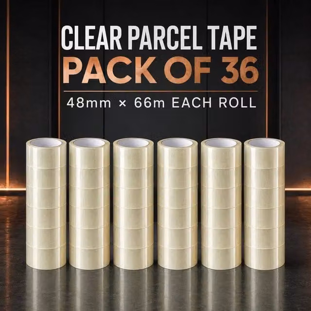SPETLEK 36 Pack Heavy Duty Clear Packing Tape, 48mm x 66m per roll – 1