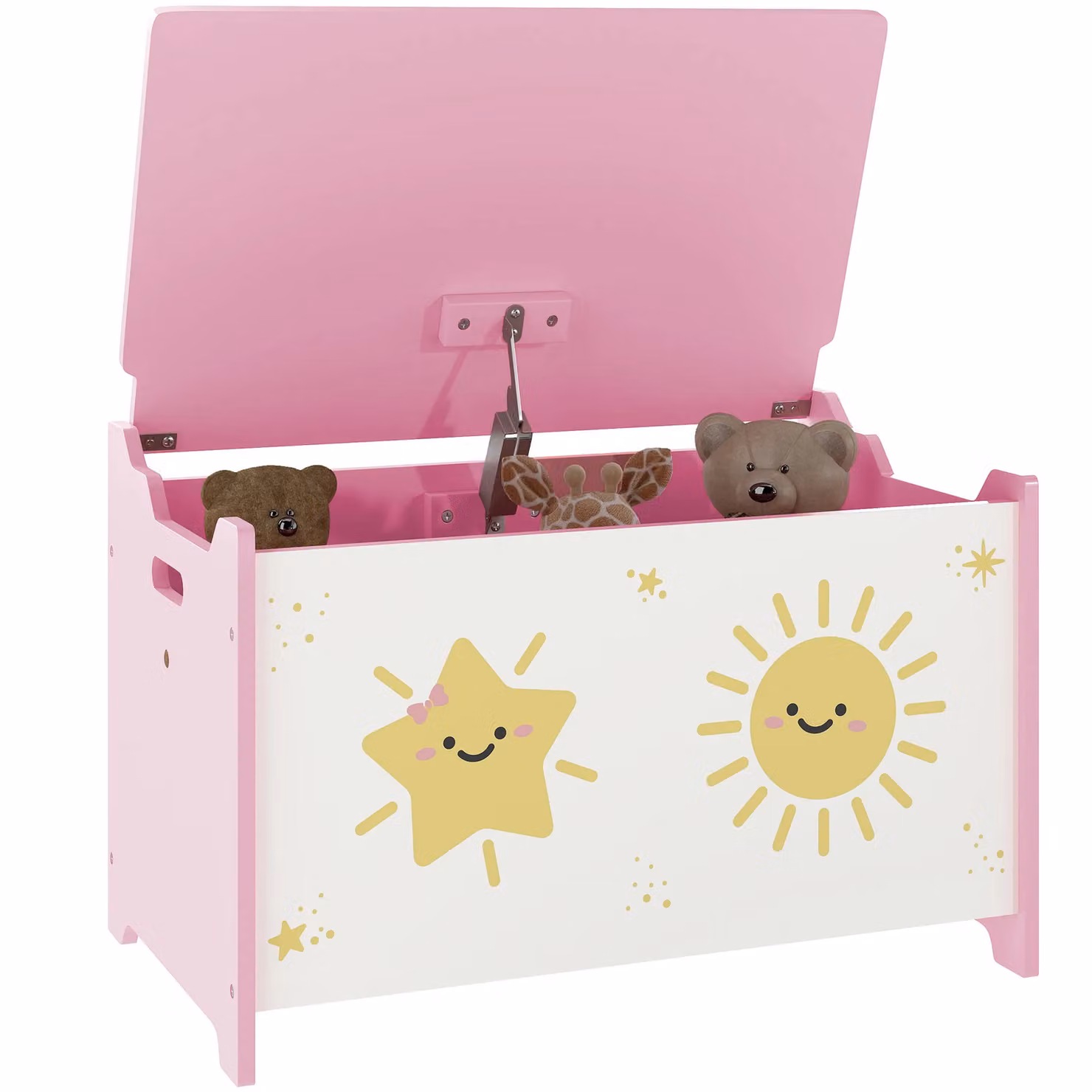 AIYAPLAY Pink Lacquered MDF Toy Box with Soft-Close Lid for Childrens Bedrooms and Nurseries – 2
