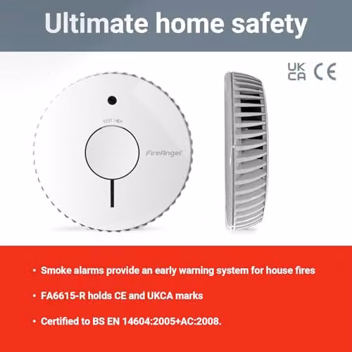 FireAngel FA6615-R White Optical Smoke Alarm with 10-Year Battery – 3