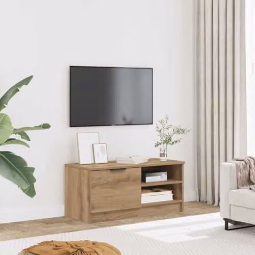 vidaXL Artisan Oak TV Cabinet in Brown, W/D/H: 80 x 35 x 36.5 cm – 2