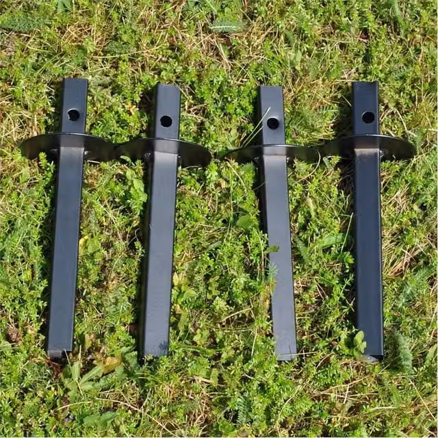 Nordara Black Spare Ground Spikes for Selections Amalfi Garden Arch, Pack of 4