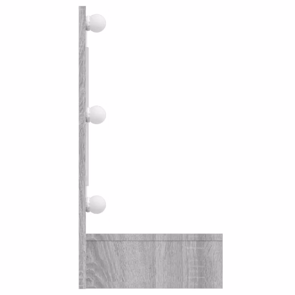 Berkfield Home LED Mirror Cabinet in Grey Sonoma, W/D/H: 90 x 31.5 x 62 cm – 3