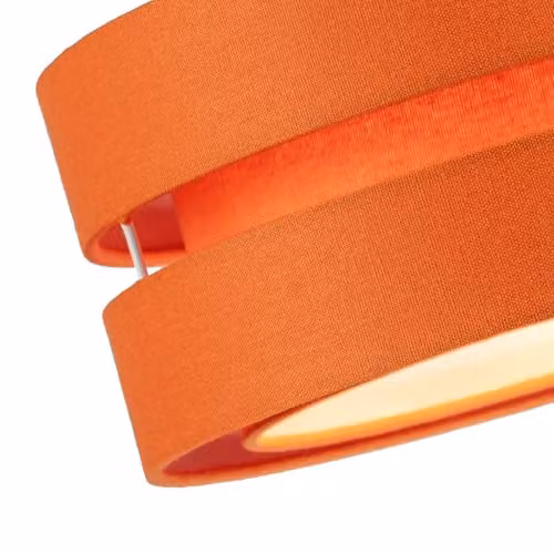 Happy Homewares Modern Orange Linen Fabric Triple Tier Ceiling Pendant Light Shade, Diameter: 26 cm – 2