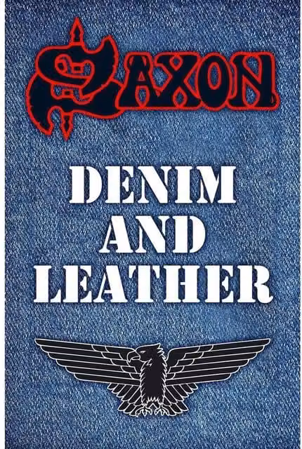 Saxon Blue Denim and Leather Textile Typography Poster – 1