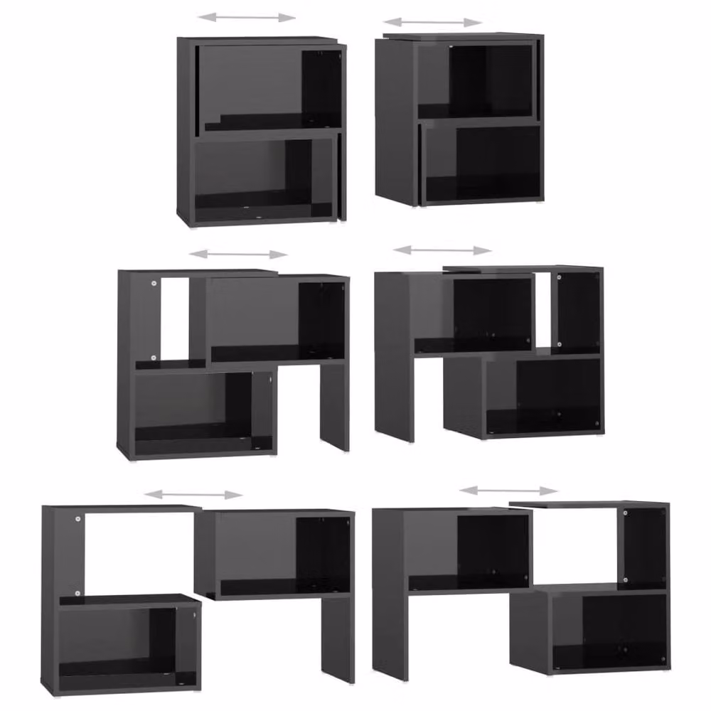 Berkfield Home Modern High Gloss Black TV Cabinet W/D/H: 104 x 30 x 52 cm – 4