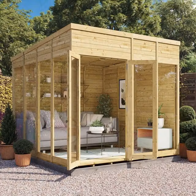 BillyOh Switch Pent Tongue and Groove Wood Summerhouse in Brown