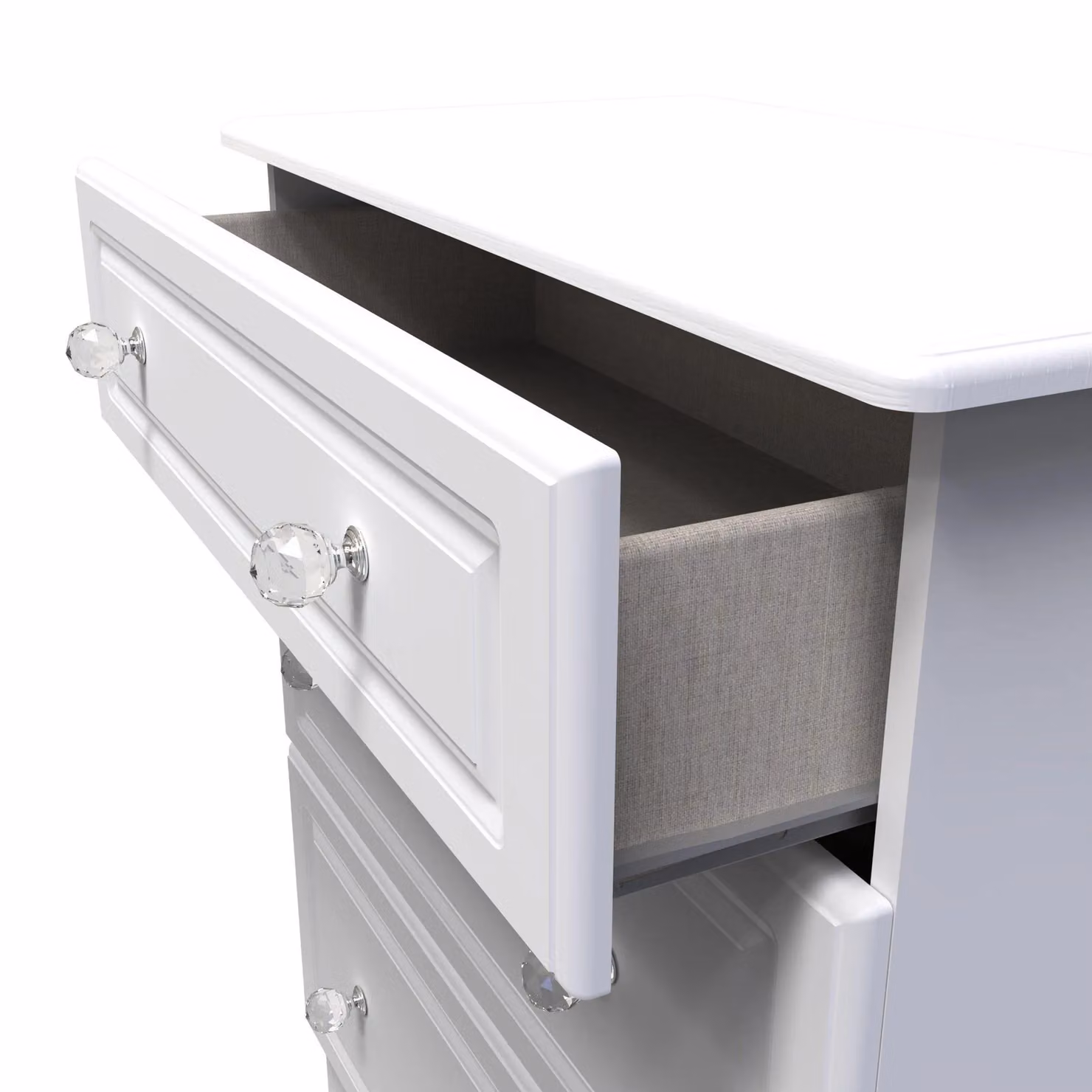Ready Assembled 2 U Stratford 3 Drawer Deep Chest in White – 2
