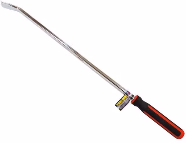 Garden Mile 36 Inch 30 Degree Angle Steel Pry Bar in Silver