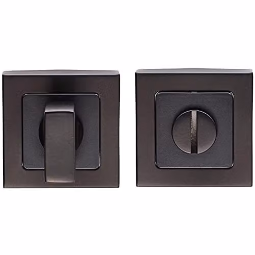 Loops Thumbturn Lock and Release Handle with Concealed Fix Square Rose in Matt Black
