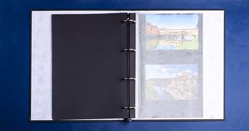 Exacompta By Me Photo Album Binder in Black and Gold, 60 Pages for 120 x 10x15 cm Photos, W: 32 cm – 6