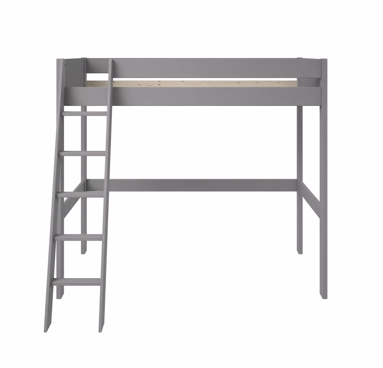 Noomi Tera Solid Wood High Sleeper Bed in Grey, W/D/H: 120 x 200 x 184.5 cm – 3