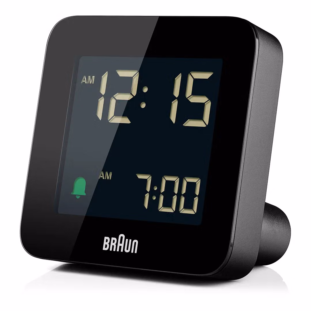Braun Digital Alarm Clock in Black – 3