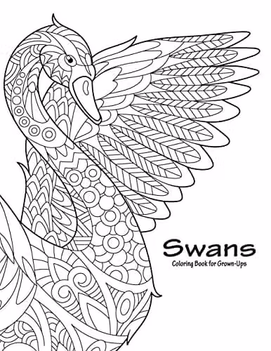 Swans Coloring Book for Grown-Ups Volume 1 by Createspace