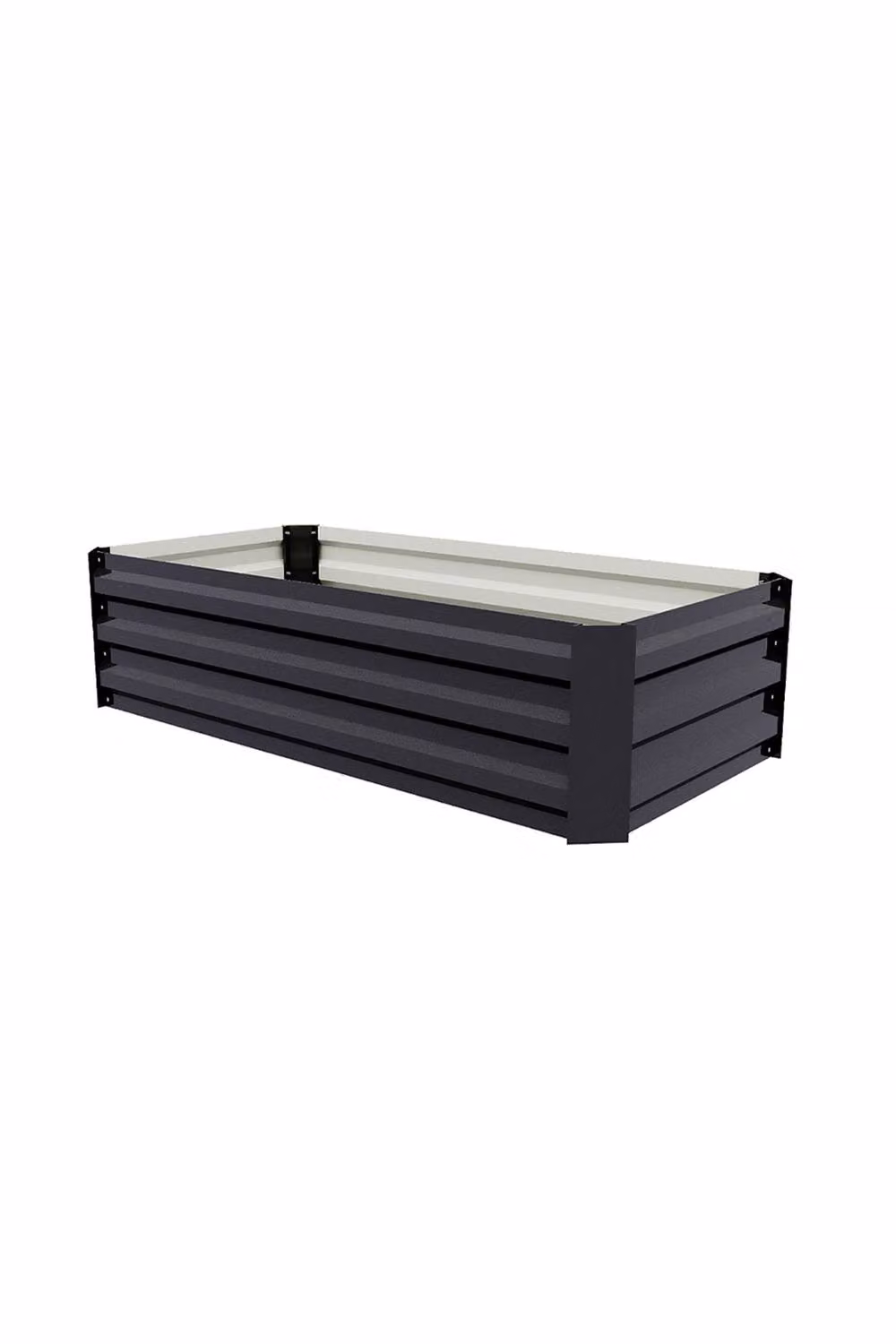 Garden Sanctuary Black Galvanised Steel Raised Garden Bed W/D/H: 60 x 60 x 30 cm – 5